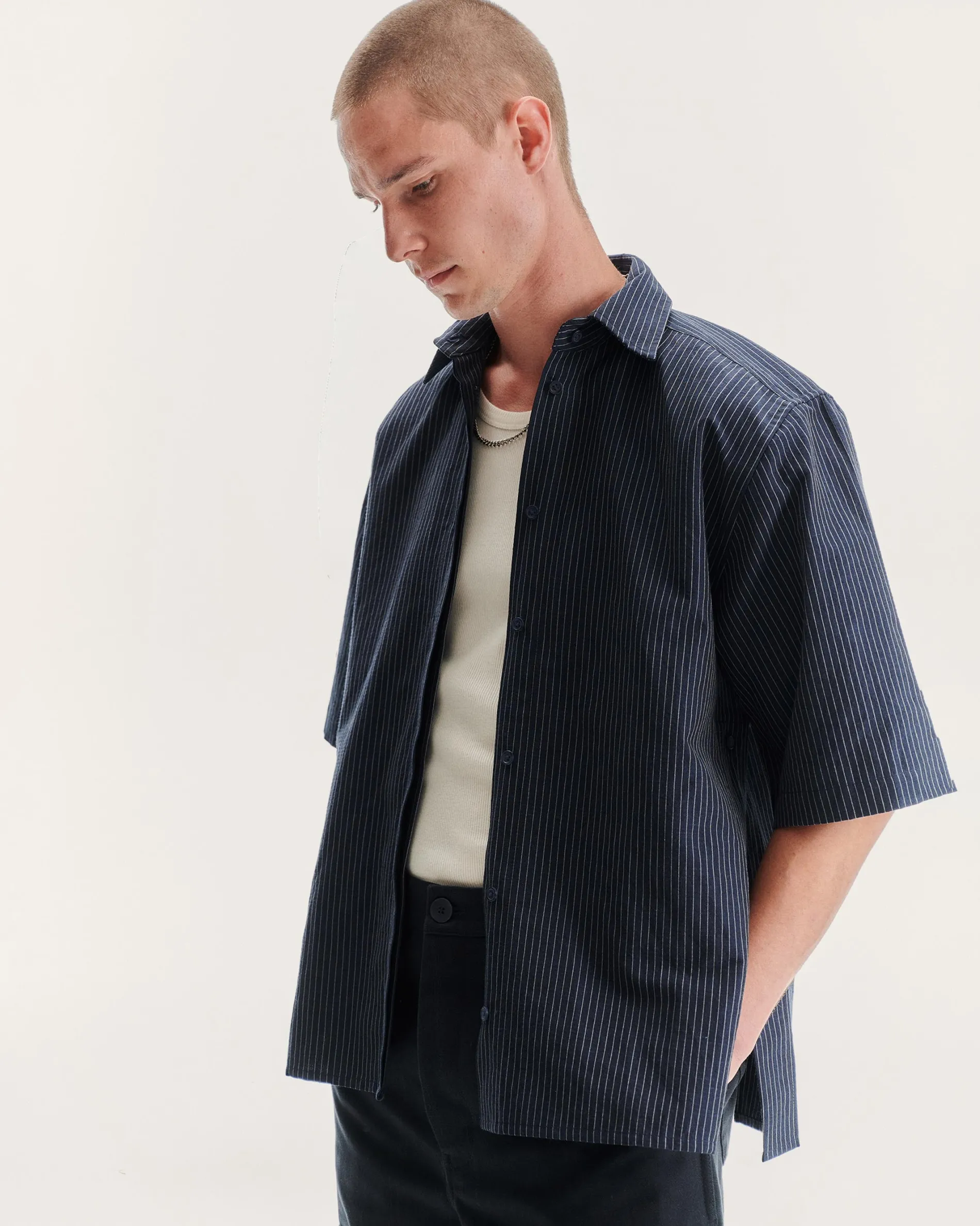 ayu_midnight_stripes_3.webp Femme NOYOCO Chemises & Surchemises | Chemises^Ayu midnight stripes