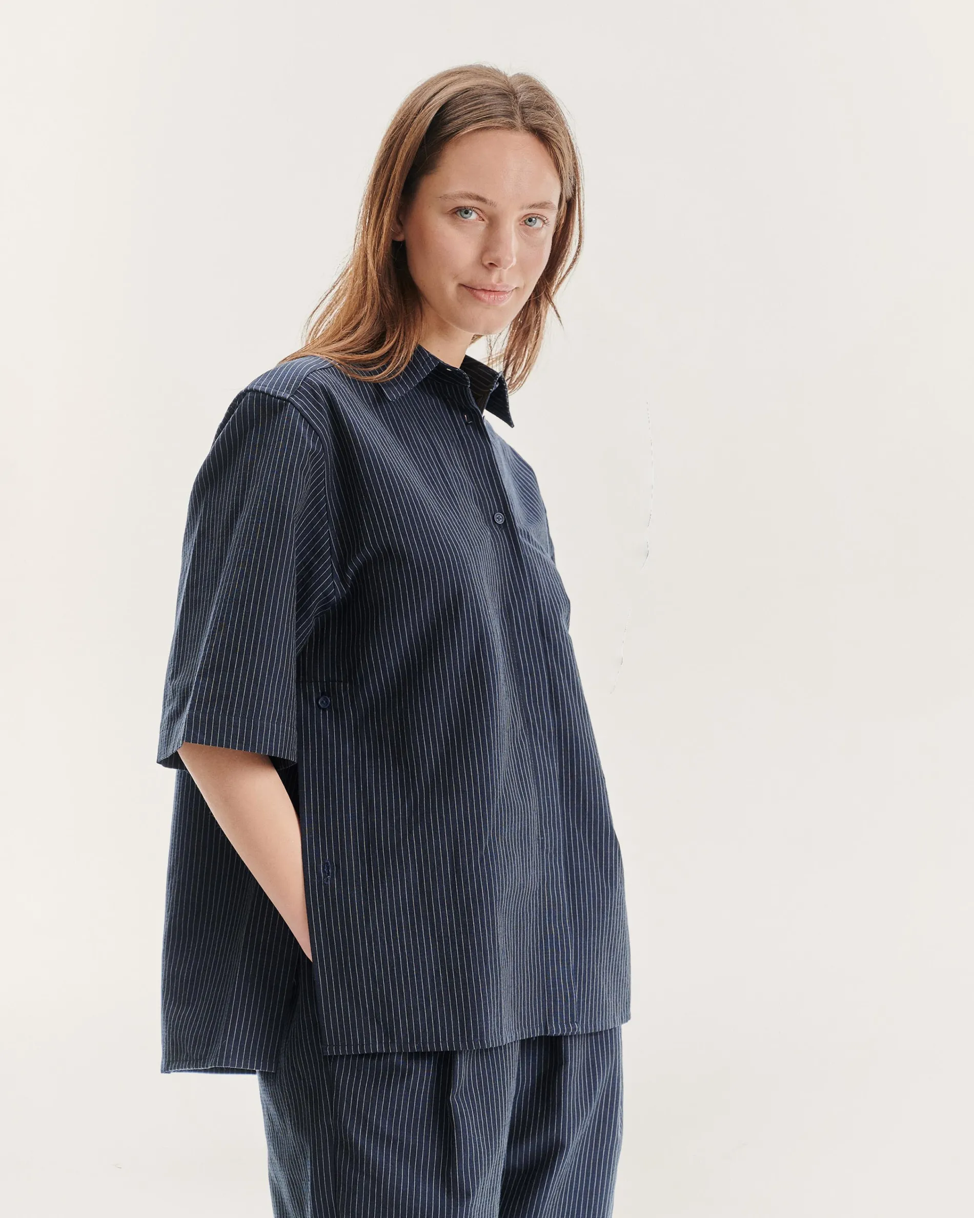 ayu_midnight_stripes_5.webp Femme NOYOCO Chemises & Surchemises | Chemises^Ayu midnight stripes