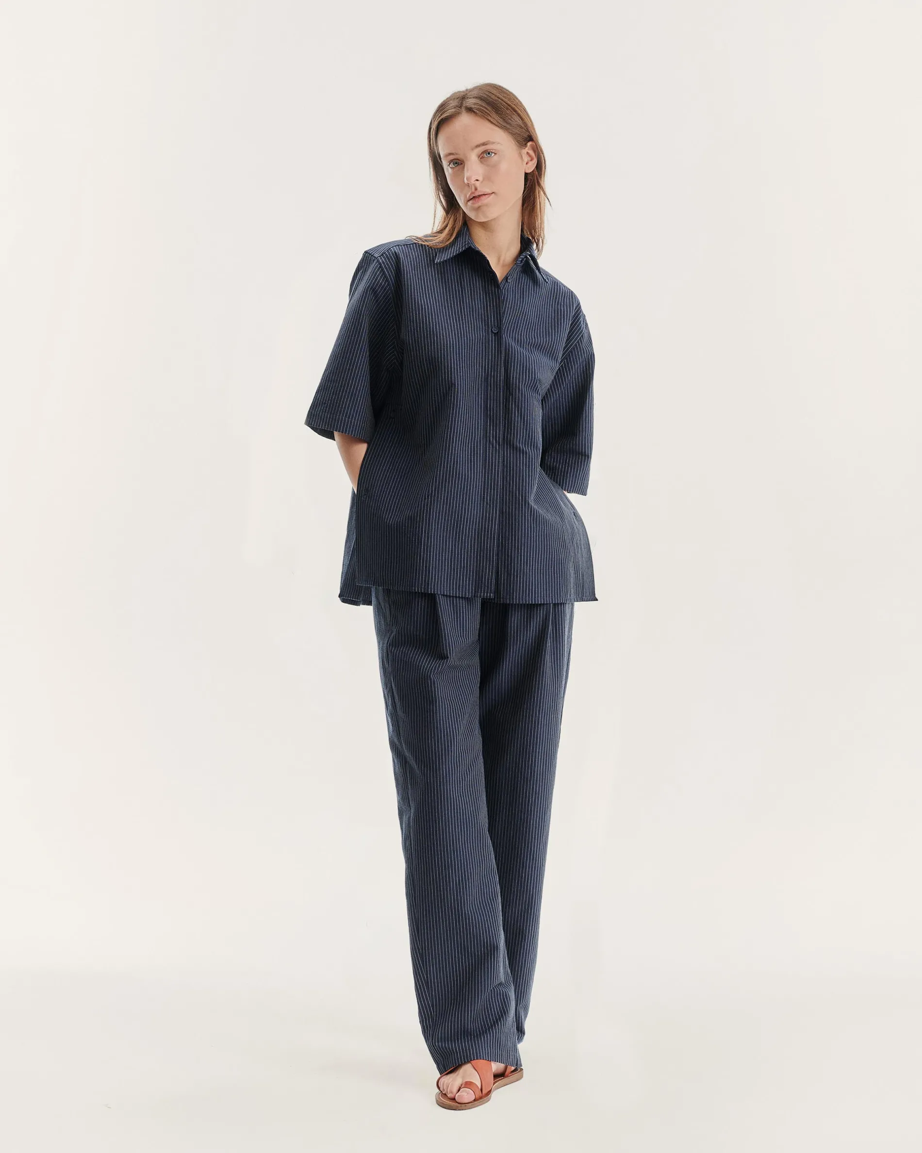 ayu_midnight_stripes_8.webp Femme NOYOCO Chemises & Surchemises | Chemises^Ayu midnight stripes