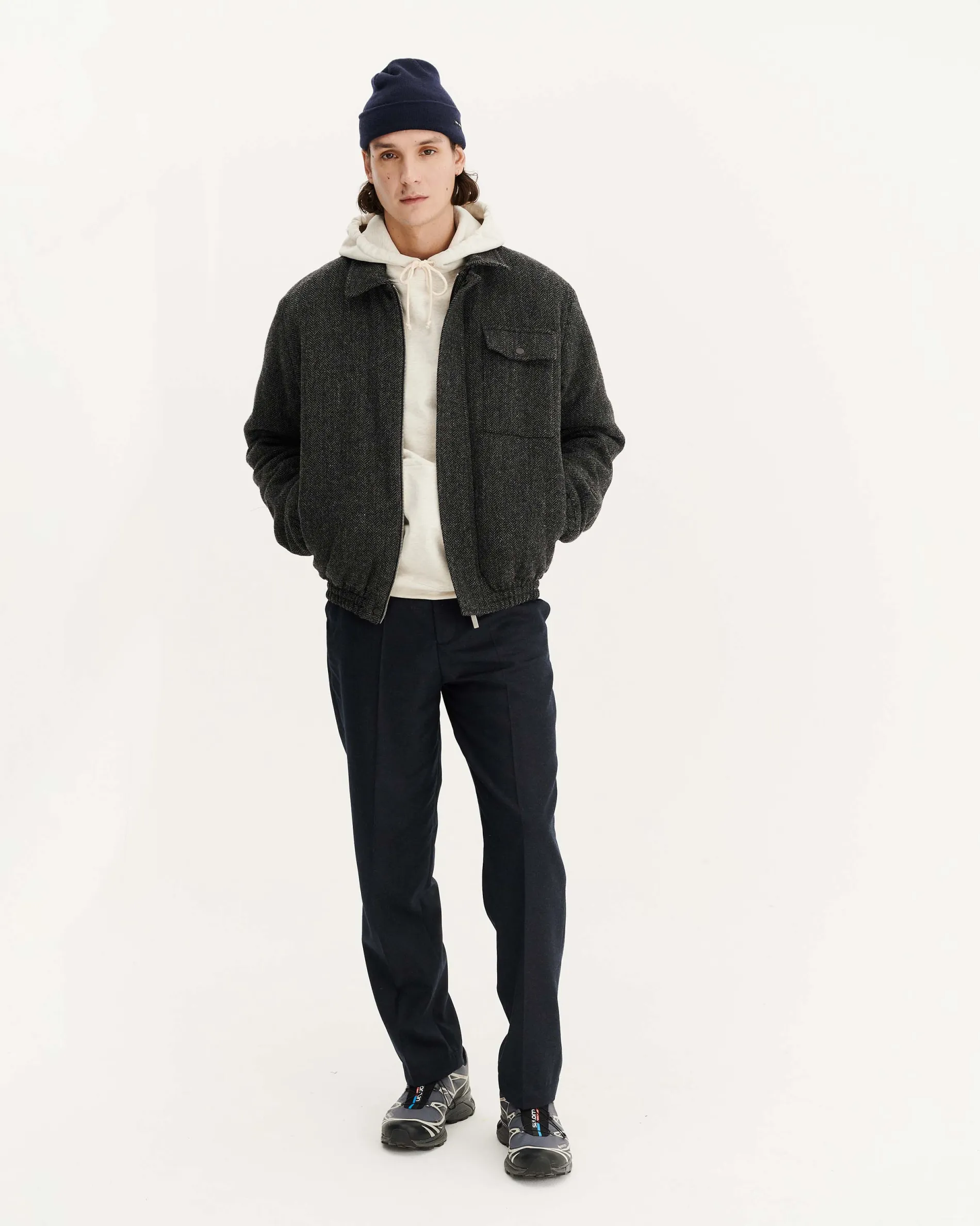 berlin_anthracite_herringbone_2.webp Femme NOYOCO Vestes & Blouson | Vestes & Blousons^Berlin Anthracite Herringbone