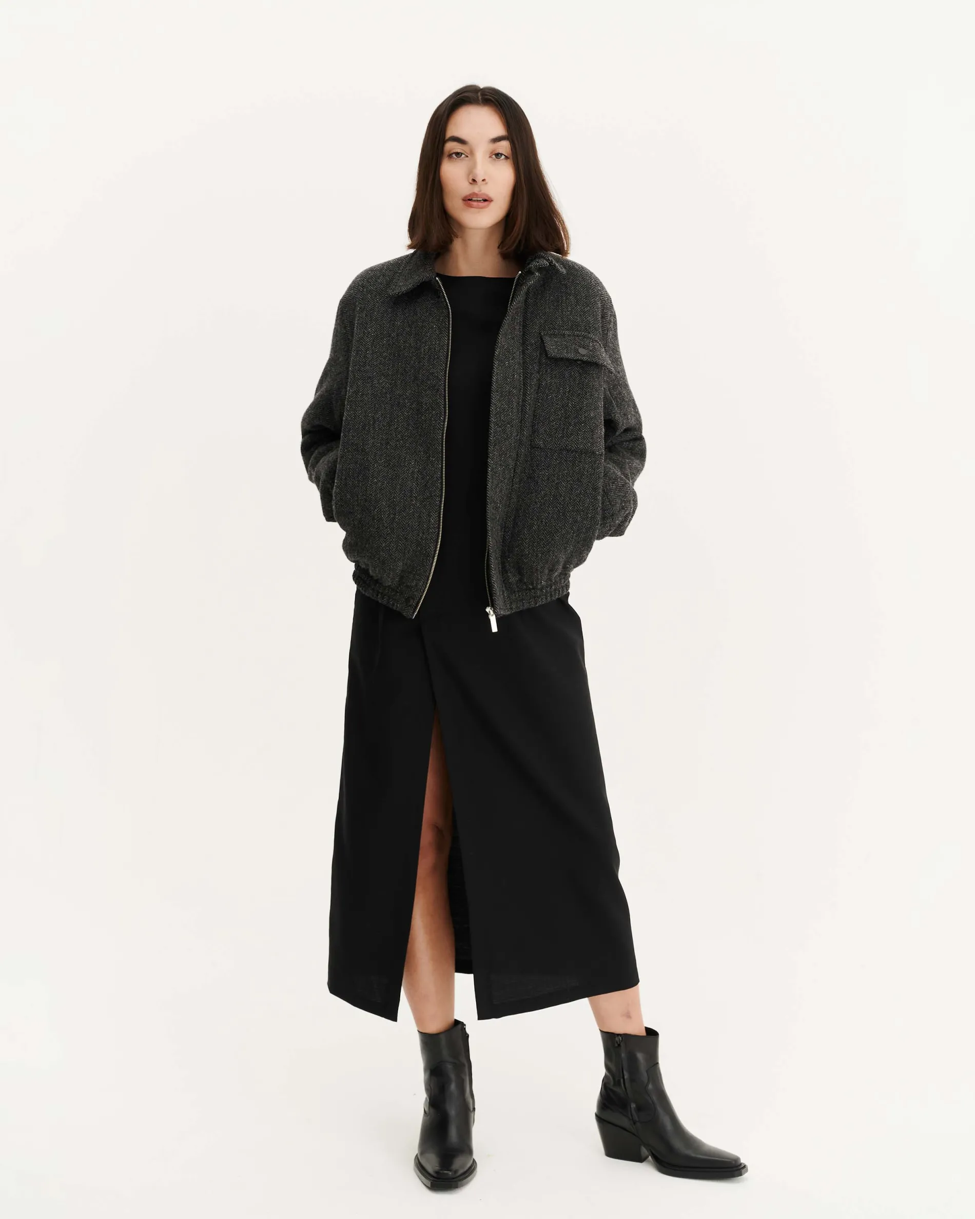 berlin_anthracite_herringbone_5.webp Femme NOYOCO Vestes & Blouson | Vestes & Blousons^Berlin Anthracite Herringbone