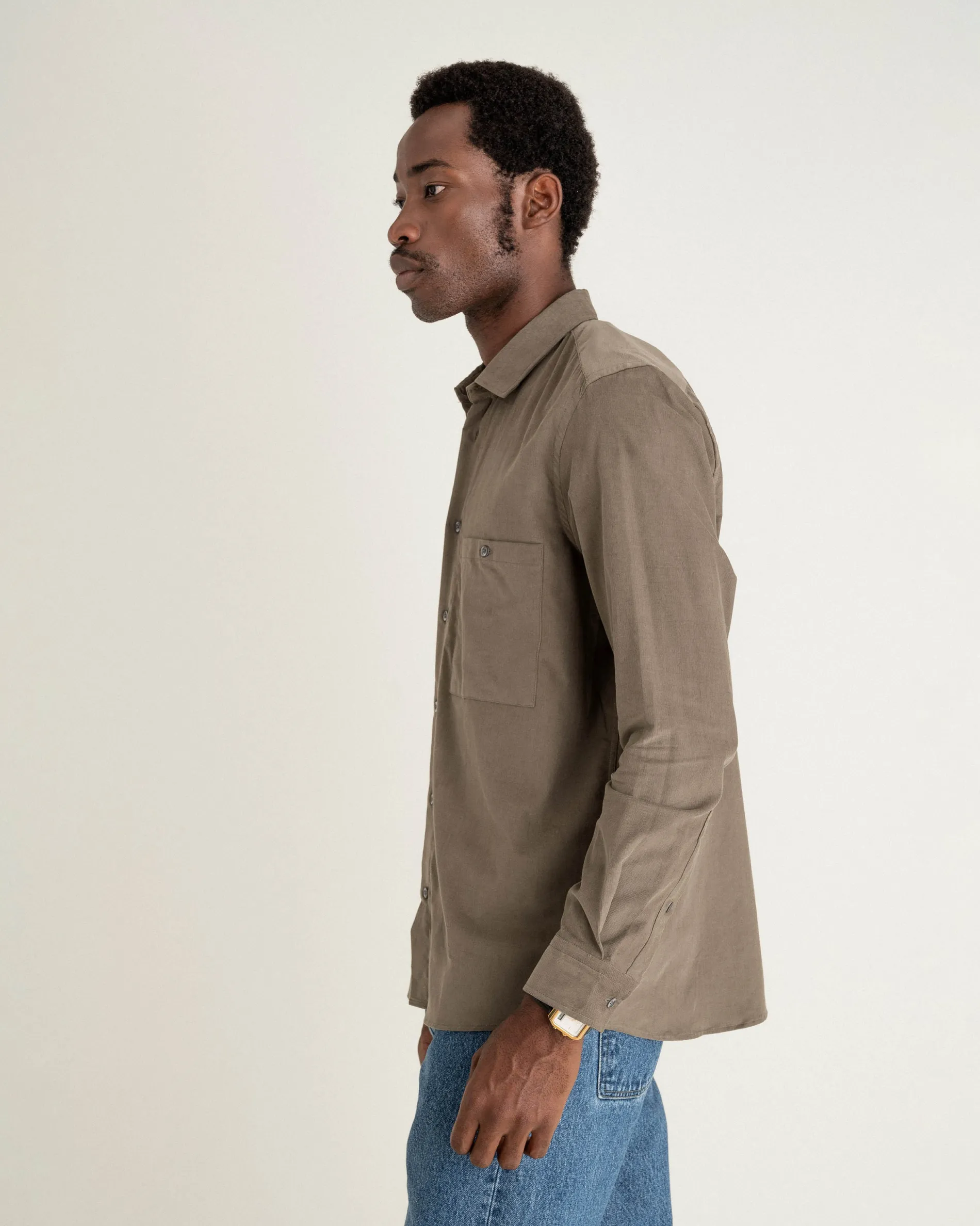 curtis_faded_khaki_2.webp Femme NOYOCO Chemises & Surchemises | Chemises^Curtis Faded Khaki