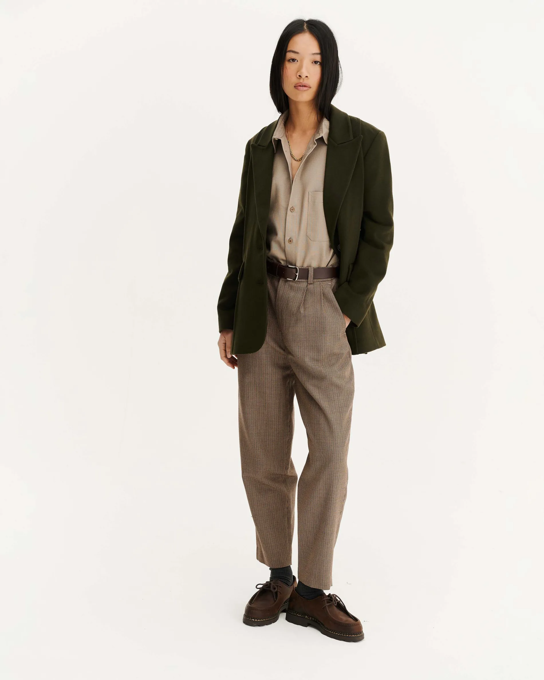 nagano_dark_khaki_3.webp Femme NOYOCO Vestes & Blousons^Nagano Dark Khaki