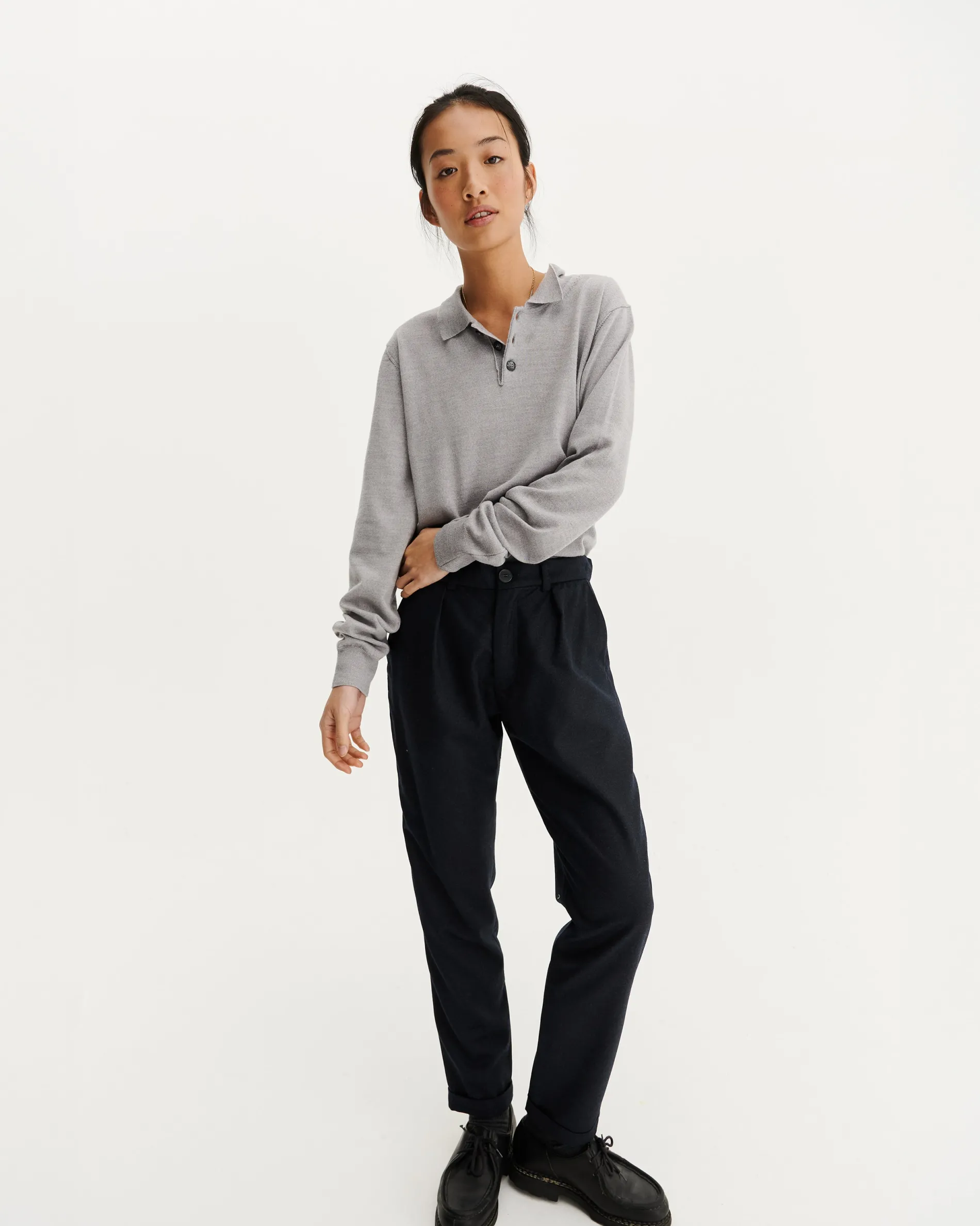 sienna_night_blue_flannel_4.webp Femme NOYOCO Pantalons | Pantalons^Sienna Night Blue Flannel